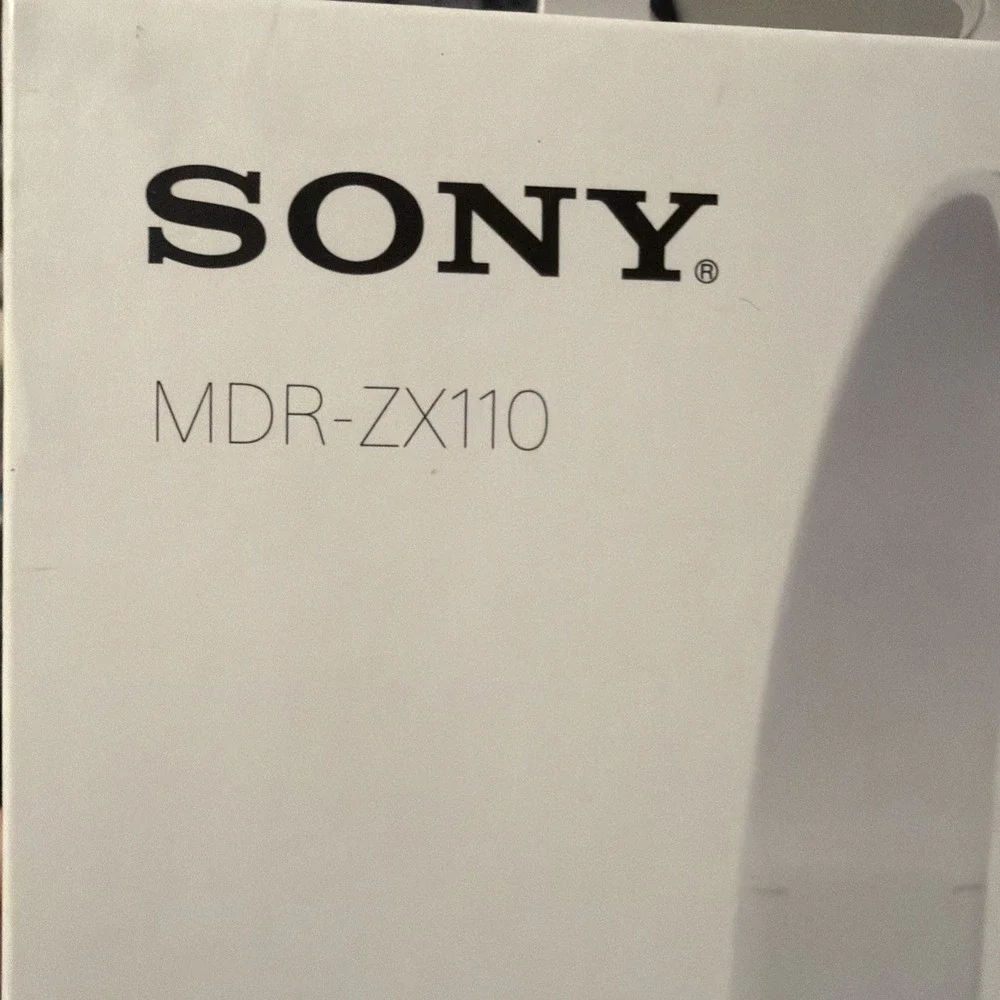 Sony ZX Series Wired On-Ear Headphones, White MDR-ZX110 Airplane Headphones NIB
